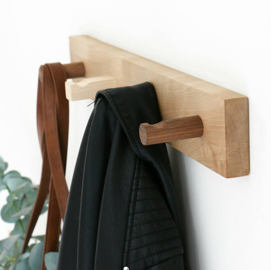 Handmade Solid Wood Peg Hooks By Martelo and Mo, Handcrafted Furniture ...