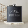 'Piste Again' Engraved Hip Flask, thumbnail 4 of 10