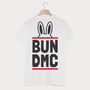 Bun Dmc Hip Hop Bunny White Organic Slogan T Shirt, thumbnail 2 of 2