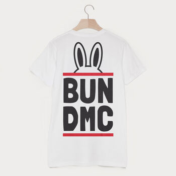 Bun Dmc Hip Hop Bunny White Organic Slogan T Shirt, 2 of 2