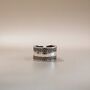 Adjustable Wide Thick Cigar Band 925 Silver Cuff Ring, thumbnail 1 of 6