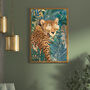 Cheetah In The Gold And Green Jungle Wall Art Print, thumbnail 2 of 6
