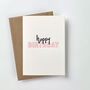 'Happy Birthday' Neon Pop Letterpress Card, thumbnail 2 of 3