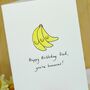 Personalised 'Smiley Bananas' Handmade Card, thumbnail 1 of 2