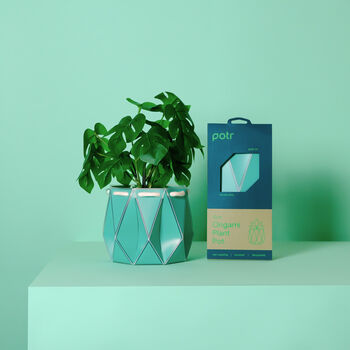 Origami Self Watering Eco Plant Pot: 15cm | Aqua, 2 of 5