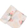 Rose Floral Cotton Muslin Swaddle Blanket, thumbnail 1 of 2