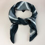 Black And Ivory Houndstooth Check Silky Scarf, thumbnail 2 of 4