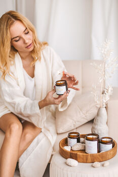 Relaxing Candle Birthday Gift For Her Botanical Soy Wax Candle Scented With Pure Essential Oils, 8 of 12