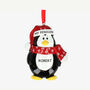 Penguin Christmas Tree Decoration With Personalised Name, thumbnail 1 of 2