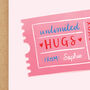 Personalised Hug Coupon Mother's Day Card, thumbnail 5 of 5