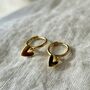 Sophie 18ct Gold Plate Heart Huggies, thumbnail 1 of 3