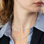 Layered Necklace Set, Bamboo Choker And Figaro Chain, thumbnail 1 of 7