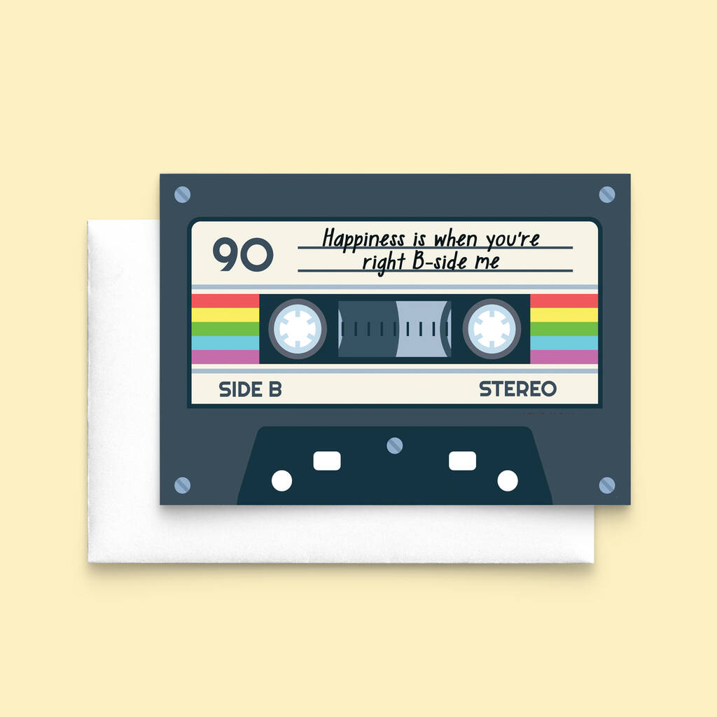 'b Side Me' Romantic Cassette Tape Card By Of Life & Lemons
