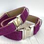 Mulberry Harris Tweed Dog Collar, thumbnail 1 of 3