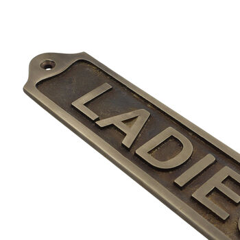 Custom Brass Plaque Ladies Wall Sign, 2 of 12