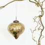 Large Gold Antique Glass Onion Tree Decoration, thumbnail 1 of 3