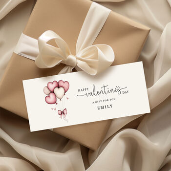 Personalised Valentine's Day Money Wallet Heart Balloon Design, 2 of 4