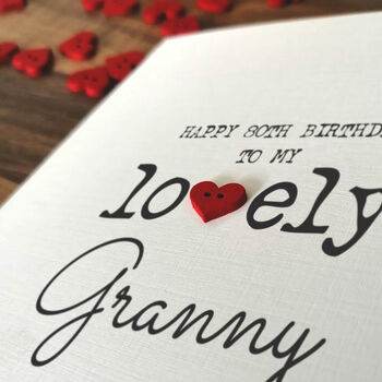 Personalised 80th Birthday Card For Special Granny, Handmade Card For Grandma, 4 of 4