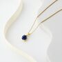 Sapphire Blue Swarovski Crystal Pendant Necklace, thumbnail 1 of 7