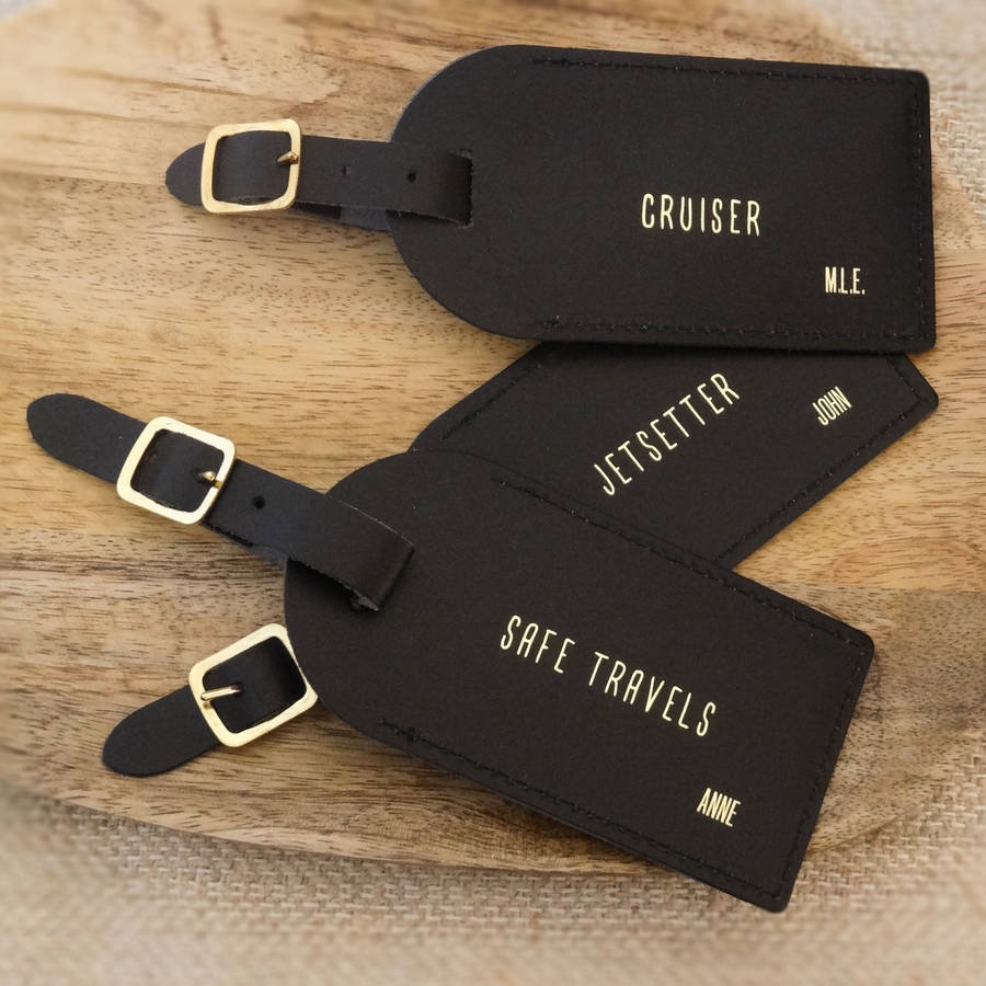 Travel Leather Luggage Tag By Wue