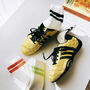 Striped Sporty Ribbed Cotton Socks: Unisex Tennis Socks, thumbnail 4 of 7