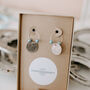 Real Lucky Silver Sixpence And Something Blue Pearl Earrings, thumbnail 1 of 2