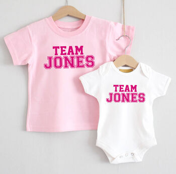 Personalised 'Team Surname' Childrens T Set, 3 of 4