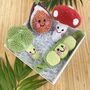 Baby Toy Gift Set Broccolli, Fig, Toadstool And Peapod, thumbnail 1 of 2