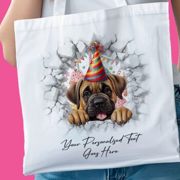 Personalised Mastiff Birthday Break Through Dog, 8 of 8