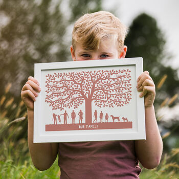 Personalised Family Tree Silhouette Print, 6 of 8