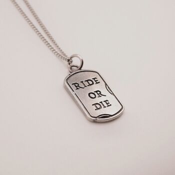 Ride Or Die Pendant Necklace, 5 of 5