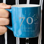 Stoneware Personalised 70th Mug, thumbnail 1 of 2