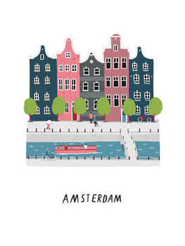 Personalised Amsterdam Art Print, 2 of 6