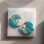 Tidal | Pearl And Polymer Clay Statement Earrings, thumbnail 3 of 8