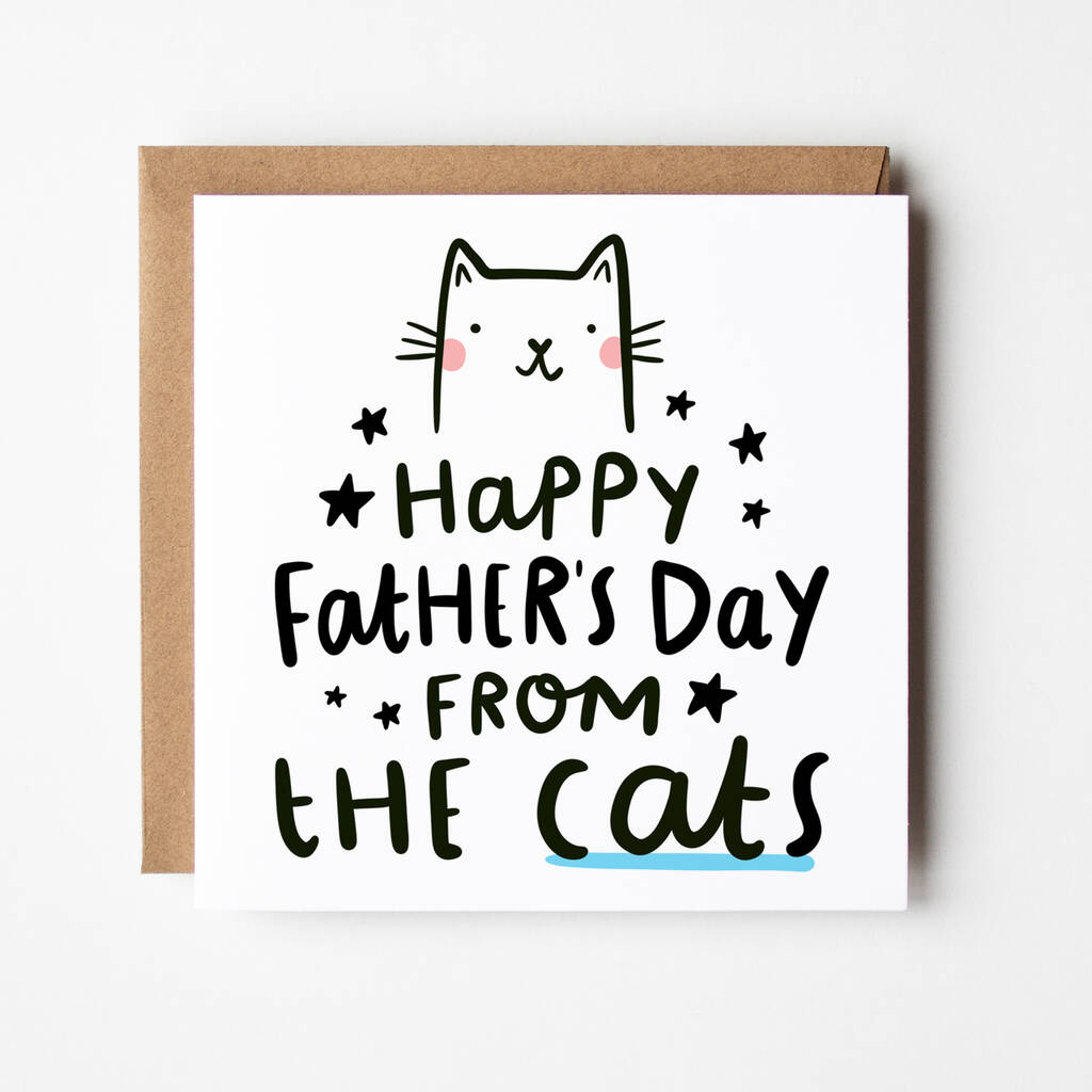 'From The Cats' Father's Day Card By Arrow Gift Co | notonthehighstreet.com