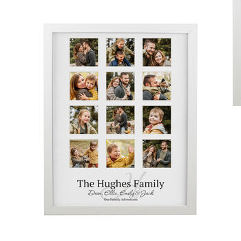 Personalised Family White 12 Photo Frame Gift, 6 of 6