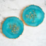 Blue Iridescent Geode Resin Coasters, thumbnail 7 of 11