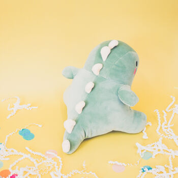 Christmas Cute Dinosaur Plush Soft Cuddly Toy, 3 of 4