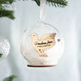 Metallic Dove Memorial Bauble With Feathers, thumbnail 2 of 5