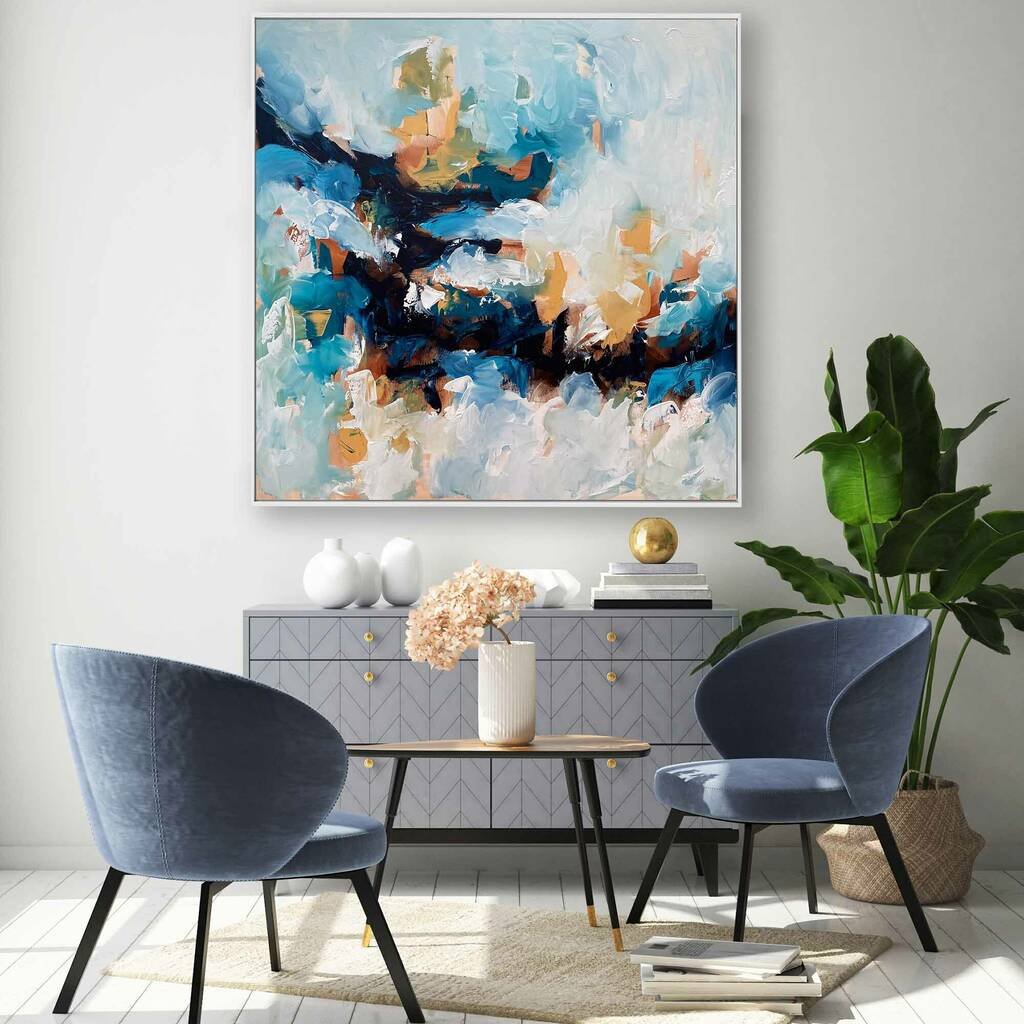 New Large Blush Abstract Painting Modern Art Home Decor By Abstract