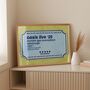 Oasis Live 25 Ticket Art Print / Oasis Customisable Date Wall Art / Wembley Cardiff Edinburgh Manchester Heaton Park, thumbnail 2 of 5