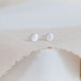 Tiny Sterling Silver Disc Stud Earrings, thumbnail 2 of 11