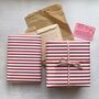 Burgundy Wide Stripe Paper Fibre Wrapping/Patterned Paper Sheet, thumbnail 1 of 12