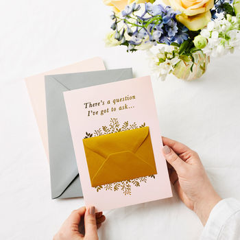Be My Flower Girl Foiled Secret Message Card, 2 of 5
