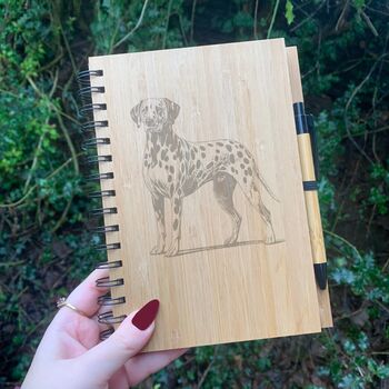 Personalised Dalmatian Dog Engraved Notebook, 5 of 6