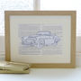 Personalised Austin Healey Embroidered Artwork, thumbnail 2 of 5