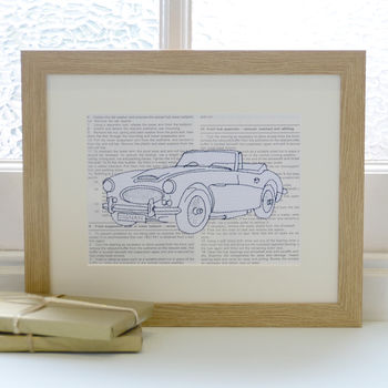 Personalised Austin Healey Embroidered Artwork, 2 of 5