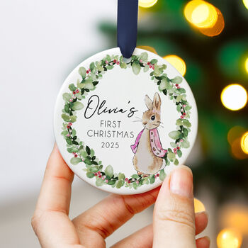 Baby's First Christmas Ornament Ceramic Keepsake, 5 of 7
