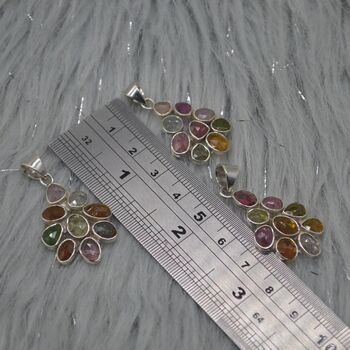 Mixed Tourmaline Pendant: Sterling Silver, 7 of 8