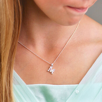Girl's Silver Daisy Flower Initial Necklace, 3 of 8